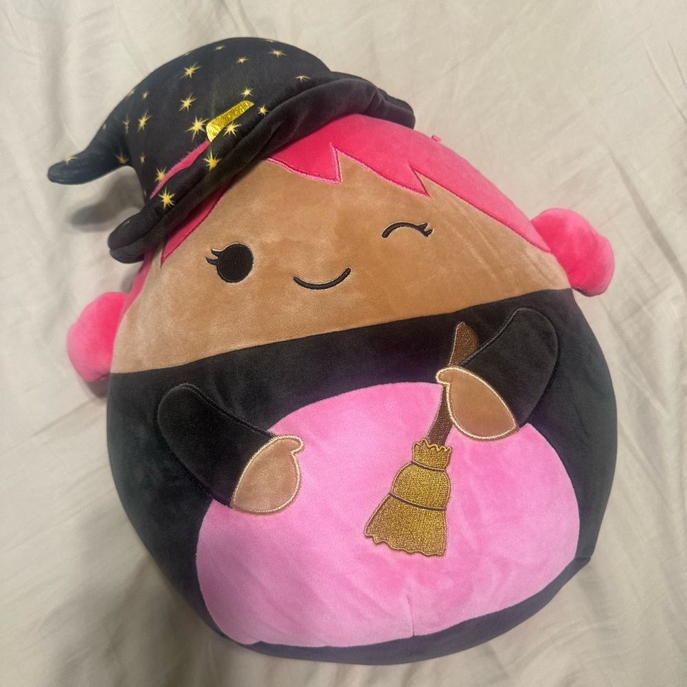 12” Ditka the pink witch squishmallow